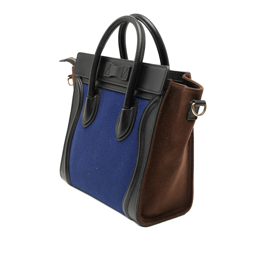 Pre-Loved Celine Nano Tricolor Felt Luggage Tote - Picture 2 of 7